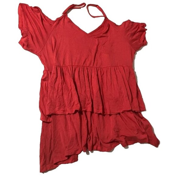 Torrid Women’s Plus Size 2 Super Soft Knit Cold Shoulder Ruffle Cami Tank Top - Picture 4 of 8